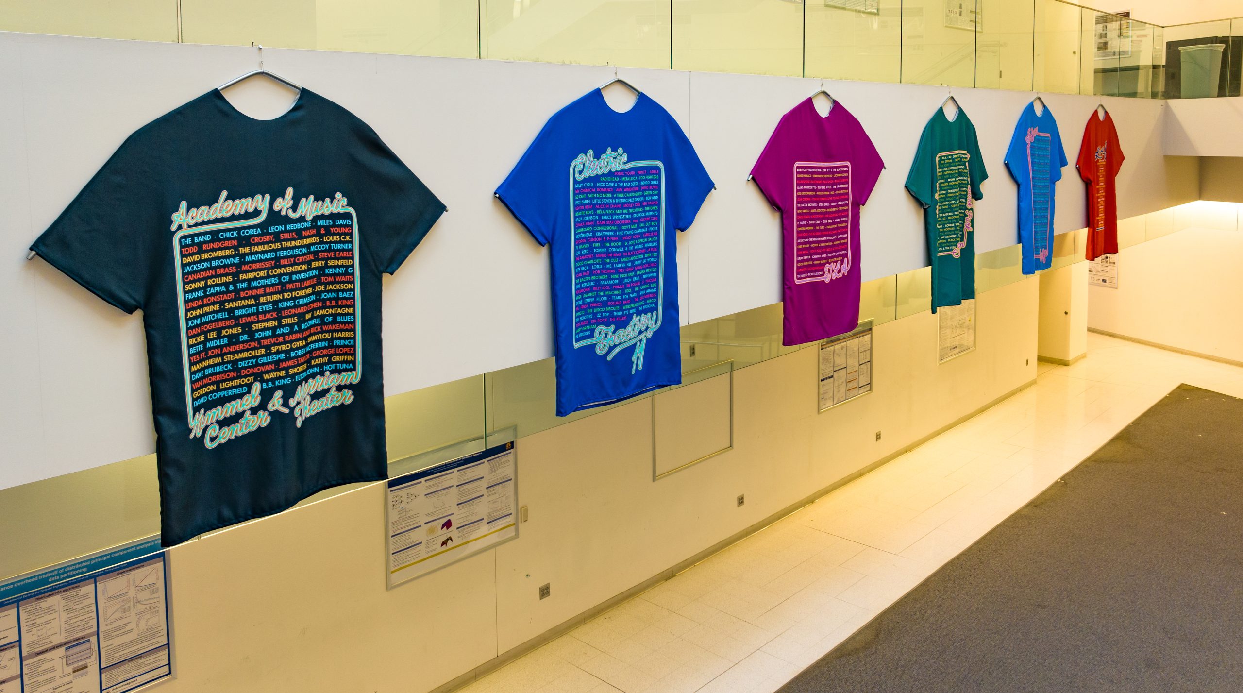 Electrified: 50 Years of Electric Factory custom-sewn giant t-shirts as wide format fabric banners