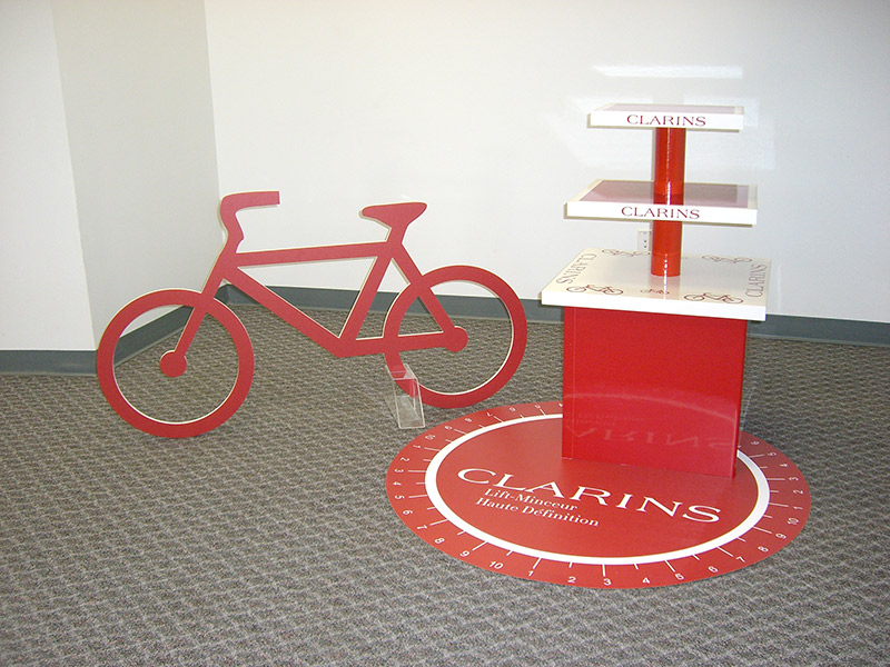 Clarins POP display bike