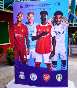 Premier League fabric banner stand